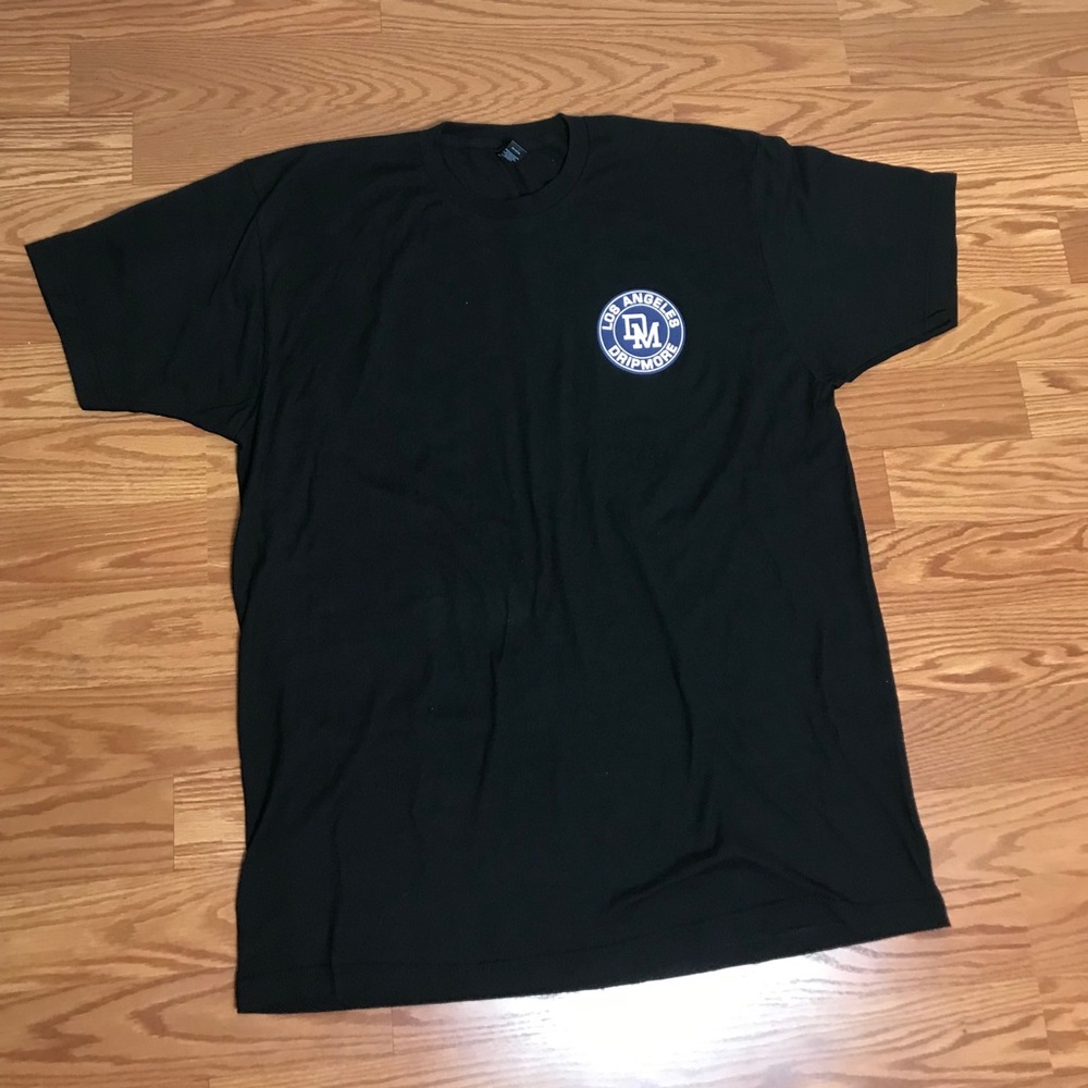 Men’s Set: Printed T-Shirt+Cap “Drip More”’ Black - Picture 4 of 8